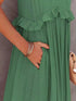 'Galatea' Ruffled Sleeveless Maxi Dress - Celes Fashion